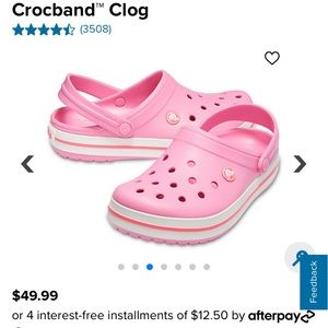 Size 8 Crocs Bayaband pink lemonade clog